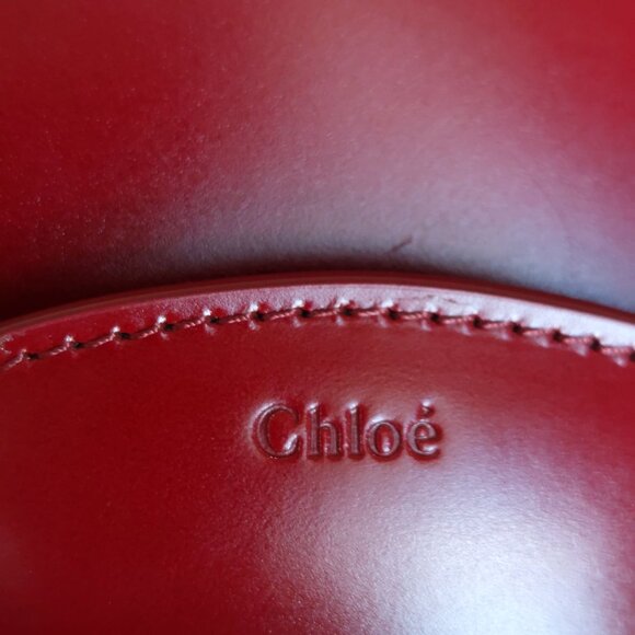 CHLOE Kattie Dark Ruby Red Crossbody Bag - Picture 6 of 17
